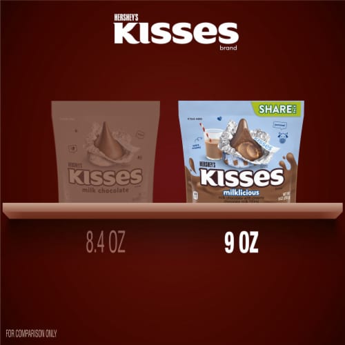 HERSHEY'S KISSES Milklicious Milk Chocolate Candy Share Pack Perspective: bottom