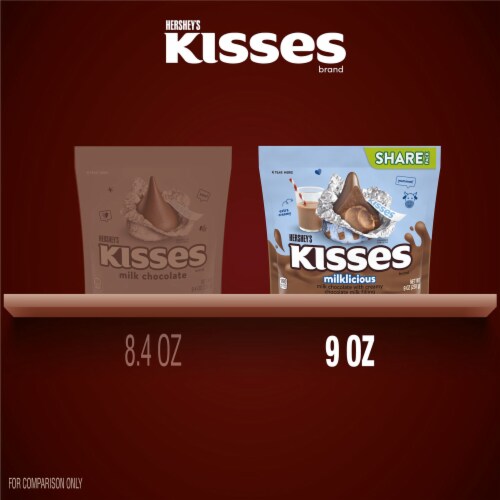 HERSHEY'S KISSES Milklicious Milk Chocolate Candy Share Pack Perspective: bottom