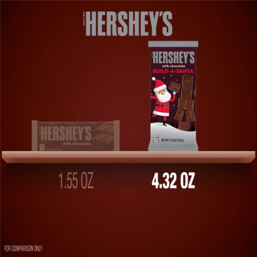 HERSHEY'S Milk Chocolate Build-A-Santa Christmas Candy Bar Perspective: bottom