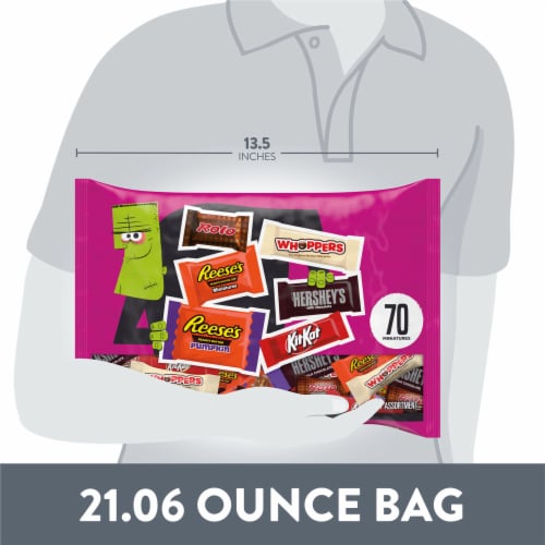 Hershey Assorted Flavored Halloween Candy Bag Perspective: bottom