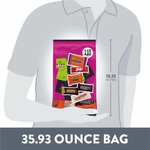 Hershey Assorted Flavored Halloween Candy Bulk Bag Perspective: bottom