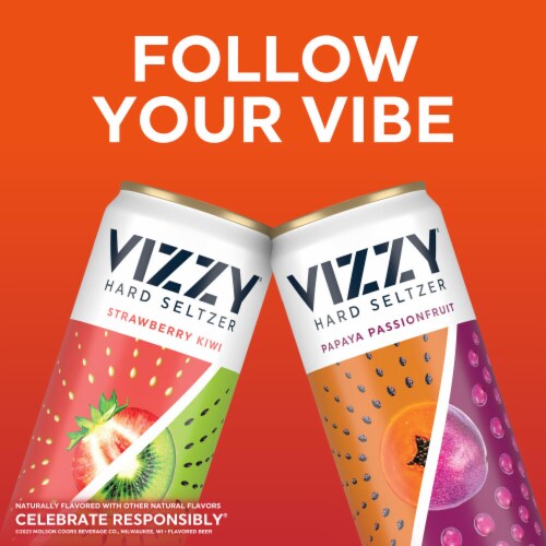 Vizzy Hard Seltzer Tropical Variety Pack Perspective: bottom