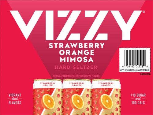 Vizzy Strawberry Orange Mimosa Hard Seltzer Variety Pack Perspective: bottom