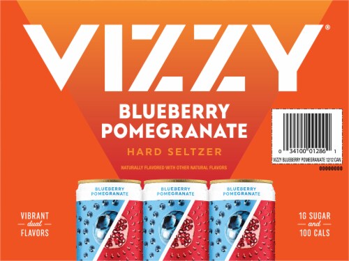 Vizzy Blueberry Pomegranate Hard Seltzer Perspective: bottom