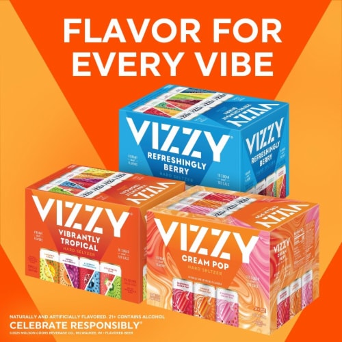 Vizzy Cream Pop Hard Seltzer Variety Pack Perspective: bottom