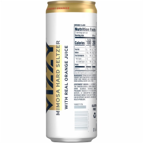 Vizzy Mimosa Strawberry Orange Hard Seltzer Perspective: bottom