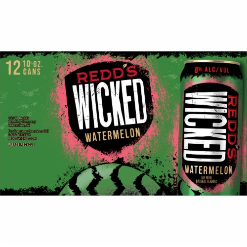 Redd's Wicked Watermelon Ale Flavored Beer Perspective: bottom