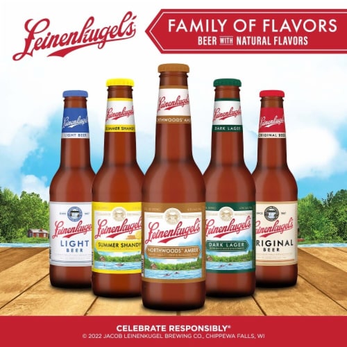 Leinenkugel's Northwoods Amber Pale Lager Beer Bottles Perspective: bottom