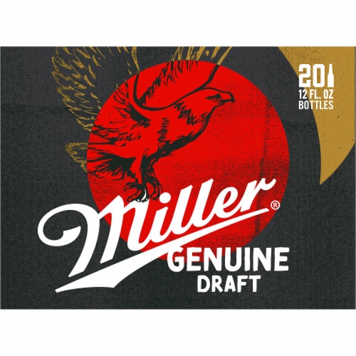 Miller Genuine Draft American Lager Beer Perspective: bottom