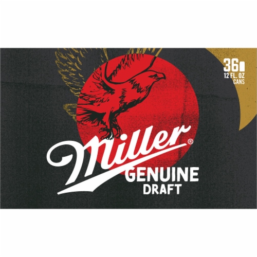 Miller Genuine Draft American Lager Beer Perspective: bottom