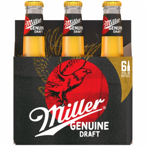 Miller Genuine Draft American Lager Beer Perspective: bottom