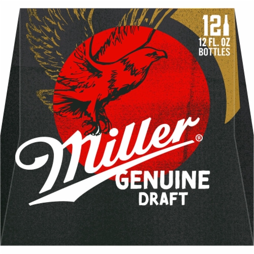 Miller Genuine Draft American Lager Beer Perspective: bottom
