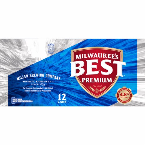 Milwaukee's Best Premium American Lager Beer 12 Cans Perspective: bottom