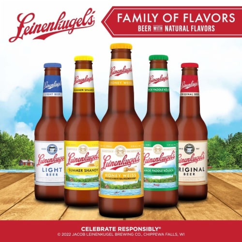 Leinenkugel's Honey Weiss Wheat Beer Cans Perspective: bottom