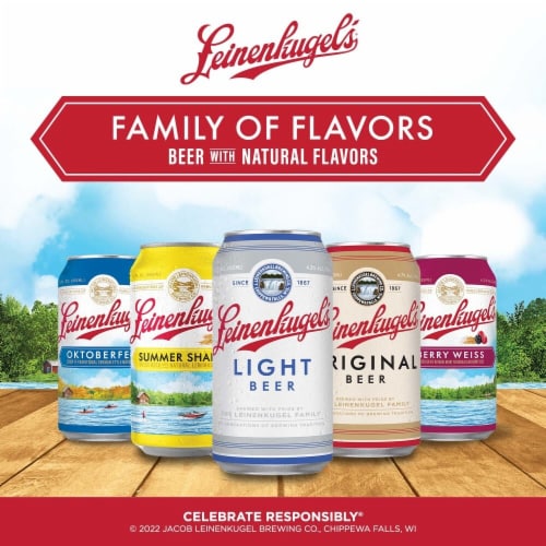 Leinenkugel's Light Pale Lager Beer Cans Perspective: bottom