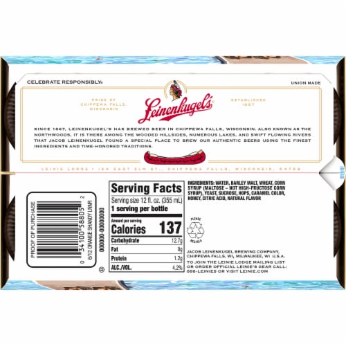 Leinenkugel's Orange Shandy Beer Perspective: bottom