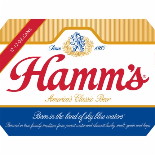 Hamm's American-Style Lager Light Beer Perspective: bottom