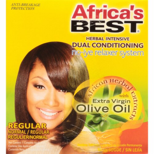 Africa's Best® Regular Dual Conditioning Relaxer with Olive Oil Perspective: bottom