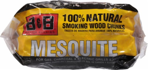 B&B Charcoal Better Burning Texas Style Mesquite Smoking Wood Chunks Perspective: bottom