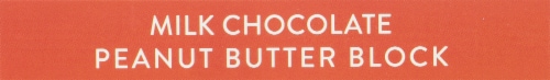 Sanders® Milk Chocolate Peanut Butter Block Perspective: bottom