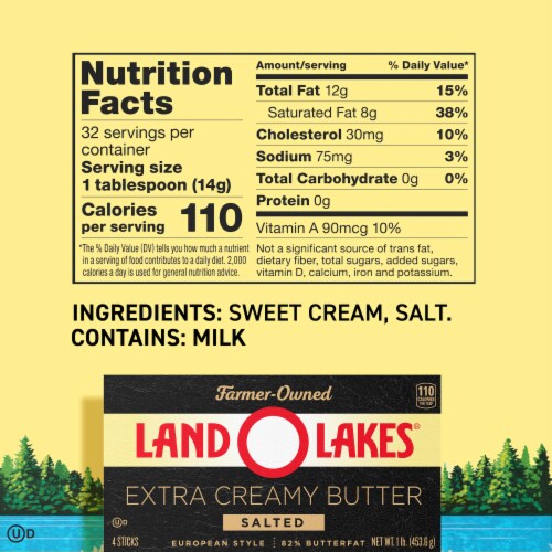 Land O Lakes® Extra Creamy Salted Butter Sticks Perspective: bottom