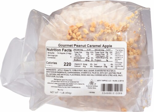 Affy Tapple Gourmet Peanut Cello-Wrapped Caramel Apple Perspective: bottom