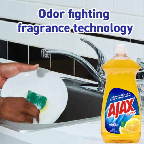 Ajax Ultra Super Degreaser Liquid Dish Soap Lemon Perspective: bottom