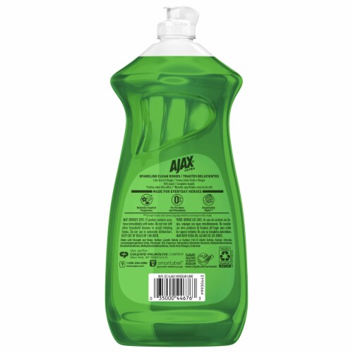 Ajax Ultra Vinegar and Lime Scent Liquid Dish Soap Perspective: bottom
