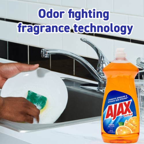 Ajax Ultra Triple Action Liquid Dish Soap Orange Perspective: bottom