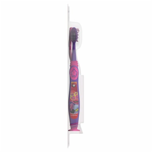Colgate® Kids Trolls Extra Soft Manual Toothbrush with Suction Cup Value Pack Perspective: bottom
