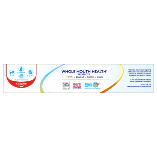 Colgate® Total + Whitening Toothpaste Perspective: bottom