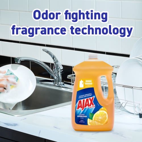 Ajax Ultra Liquid Dish Soap Lemon Scent Super Degreaser Perspective: bottom