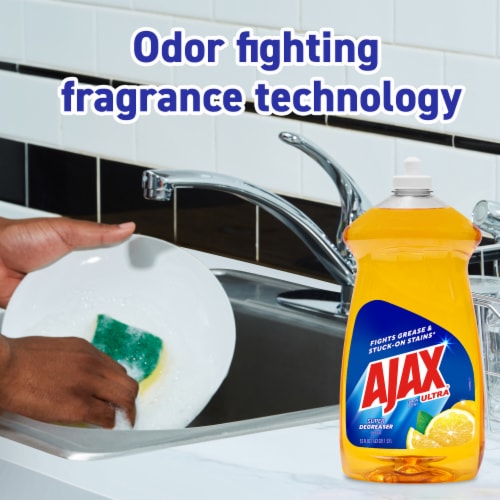 Ajax Ultra Super Degreaser Lemon Scent Liquid Dish Soap Perspective: bottom
