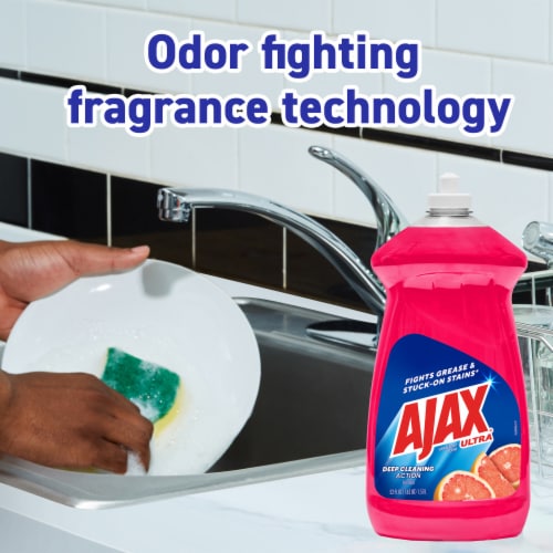 Ajax Ultra Bleach Alternative Liquid Dish Soap Grapefruit Scent Perspective: bottom