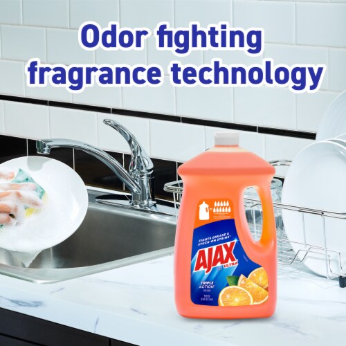 Ajax Ultra Triple Action Liquid Dish Soap Orange Perspective: bottom