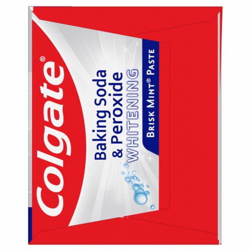 Colgate Baking Soda and Peroxide Whitening Toothpaste Brisk Mint Perspective: bottom