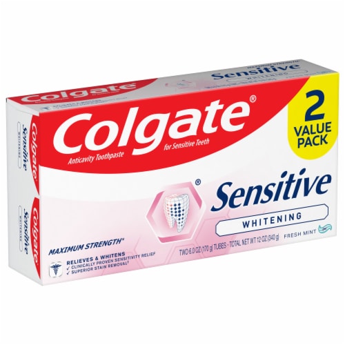 Colgate Sensitive Whitening Toothpaste Perspective: bottom