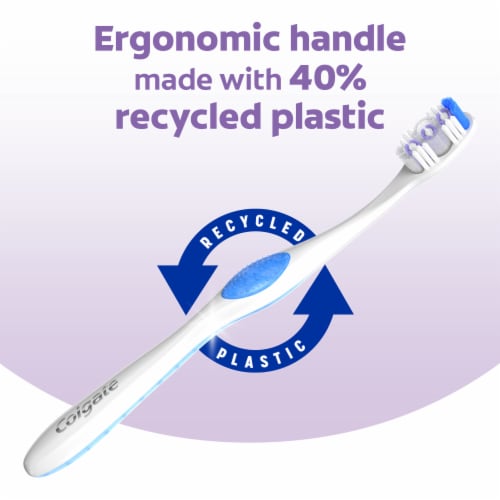 Colgate 360° Enamel Health Toothbrush Extra Soft for Sensitive Teeth Perspective: bottom