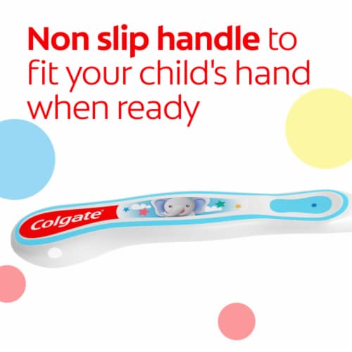 Colgate Toothbrushes for Baby & Kids Ages 0-2 Extra Soft Perspective: bottom