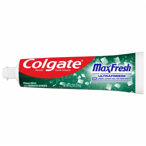Colgate Max Fresh Whitening Toothpaste with Clean Mint Flavor Perspective: bottom