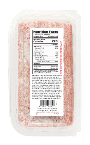Dutch Apron Bakery® Strawberry Cream Cheese Filling Cake Roll Perspective: bottom