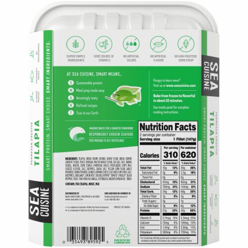 Sea Cuisine® Smart Ingredients Parmesan Crusted Tilapia Fillets Perspective: bottom