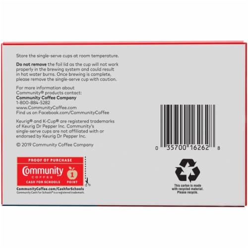 Community Coffee® Cafe Special® Medium-Dark Roast K-Cup® Coffee Pods Perspective: bottom