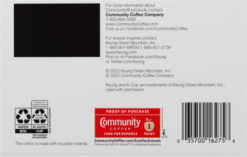 Community Coffee® Decaf Cafe Special Medium-Dark Roast K-Cup Coffee Pods Perspective: bottom