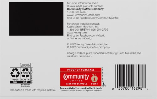 Community Coffee® House Blend Medium-Dark Roast K-Cup® Coffee Pods Perspective: bottom