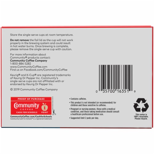 Community® Coffee Be Bold 2x Caffeine Medium Roast Coffee Single-Serve Cups Perspective: bottom