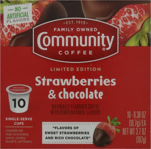 Community Coffee® Strawberries & Chocolate K-Cup Coffee Pods Perspective: bottom