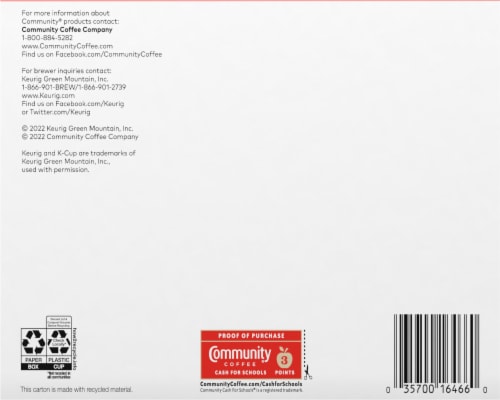 Community Coffee® Breakfast Blend Medium Roast K-Cup® Coffee Pods Perspective: bottom