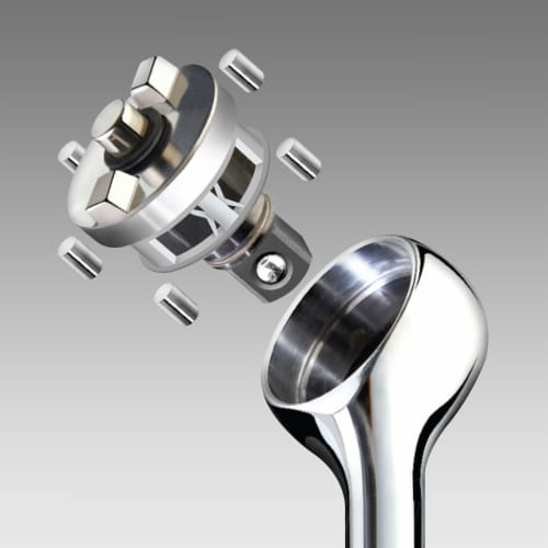 Zero Degree® 3/8 Drive Gearless Ratchet with Socket Quick Release Perspective: bottom