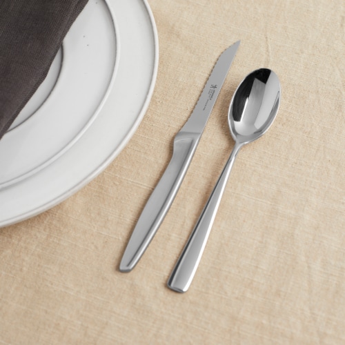 Henckels Stainless Steel Serrated Steak Knife Set Perspective: bottom